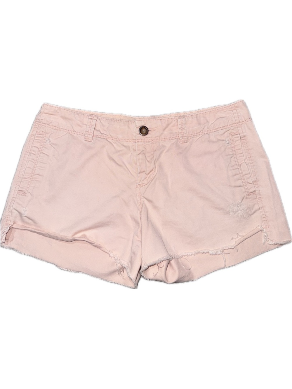 Old Navy Pale Blush Frayed Hem Jean Shorts